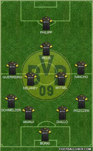 Borussia Dortmund Formation 2019