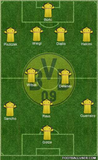 Borussia Dortmund Formation 2019