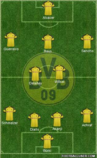 Borussia Dortmund Formation 2019