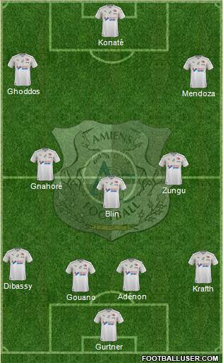 Amiens Sporting Club Football Formation 2019