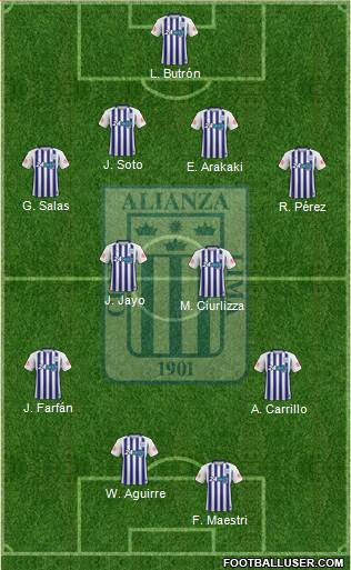 C Alianza Lima Formation 2019