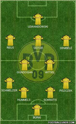 Borussia Dortmund Formation 2019