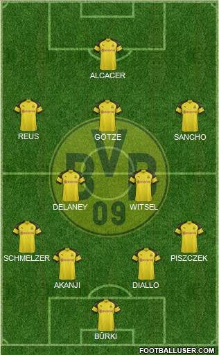 Borussia Dortmund Formation 2019