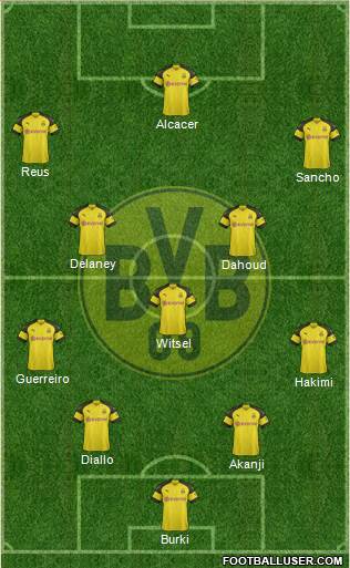 Borussia Dortmund Formation 2019