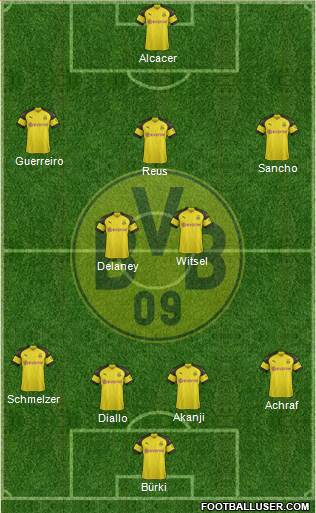 Borussia Dortmund Formation 2019