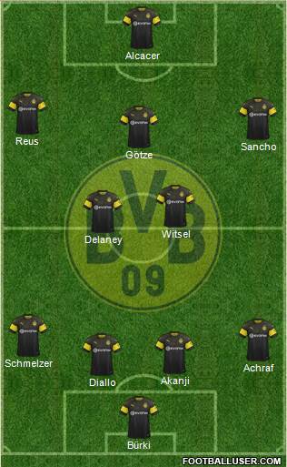 Borussia Dortmund Formation 2019