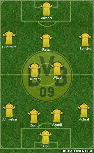 Borussia Dortmund Formation 2019