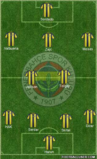 Fenerbahçe SK Formation 2019