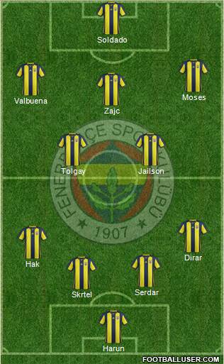 Fenerbahçe SK Formation 2019