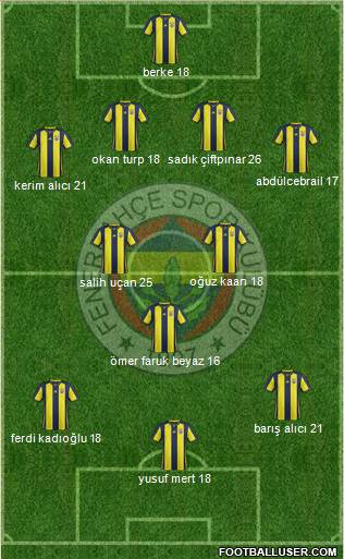 Fenerbahçe SK Formation 2019