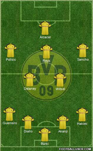 Borussia Dortmund Formation 2019