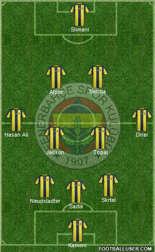 Fenerbahçe SK Formation 2019