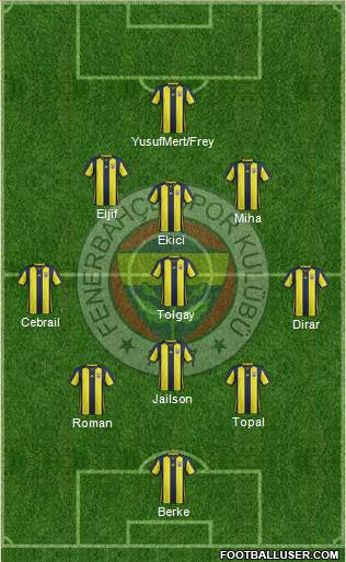 Fenerbahçe SK Formation 2019