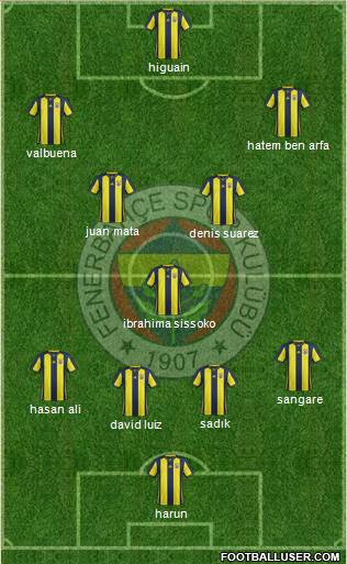 Fenerbahçe SK Formation 2019