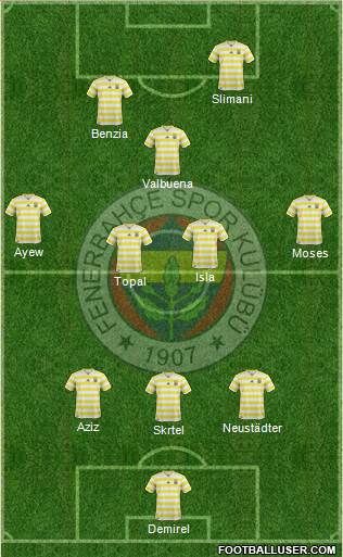 Fenerbahçe SK Formation 2019