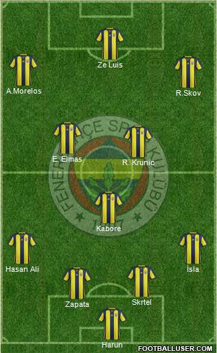 Fenerbahçe SK Formation 2019