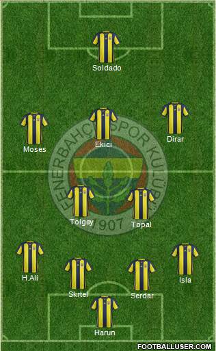 Fenerbahçe SK Formation 2019