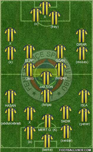 Fenerbahçe SK Formation 2019