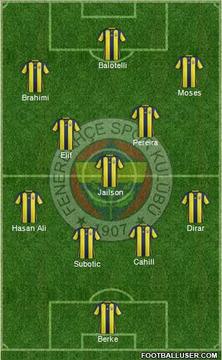 Fenerbahçe SK Formation 2019