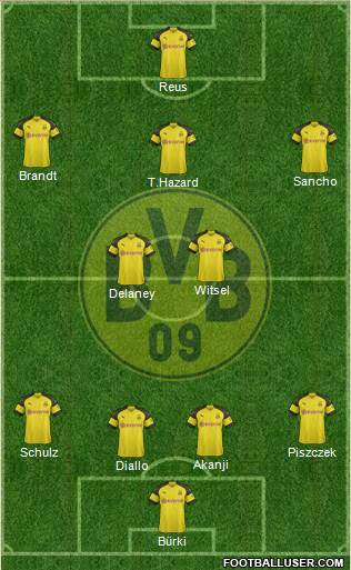 Borussia Dortmund Formation 2019