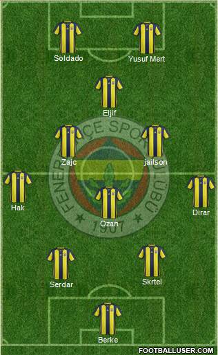 Fenerbahçe SK Formation 2019