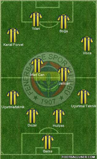 Fenerbahçe SK Formation 2019