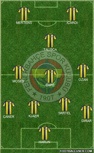 Fenerbahçe SK Formation 2019