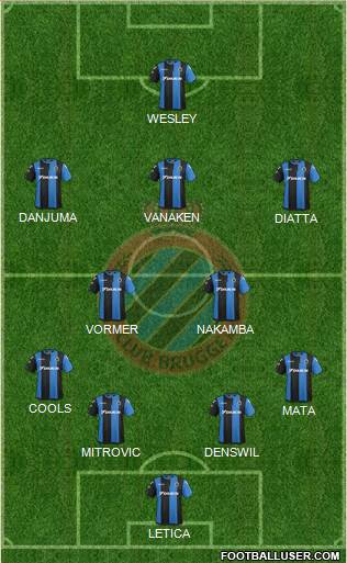 Club Brugge KV Formation 2019