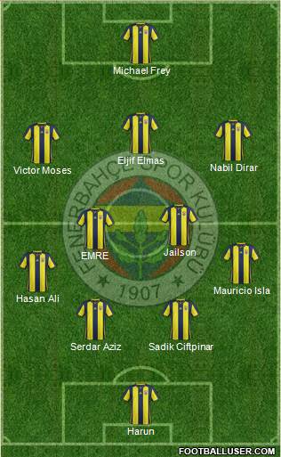 Fenerbahçe SK Formation 2019