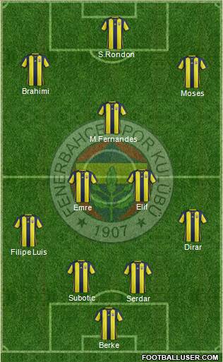 Fenerbahçe SK Formation 2019