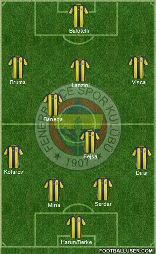 Fenerbahçe SK Formation 2019