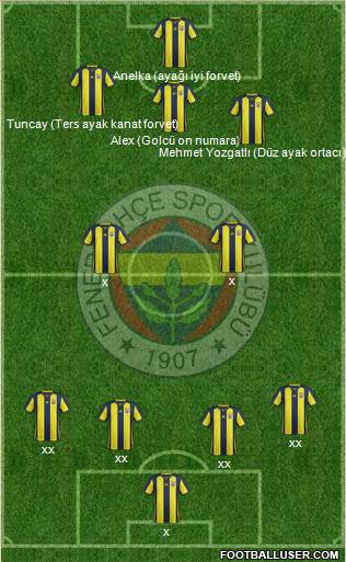 Fenerbahçe SK Formation 2019