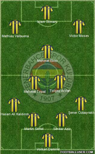 Fenerbahçe SK Formation 2019