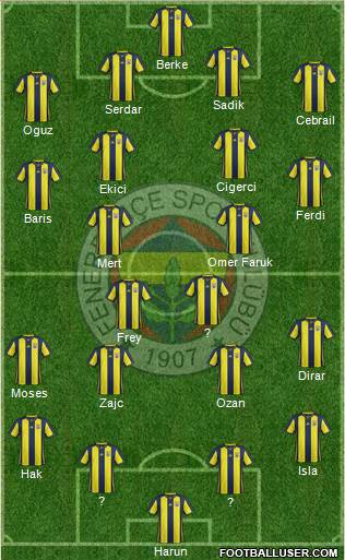 Fenerbahçe SK Formation 2019