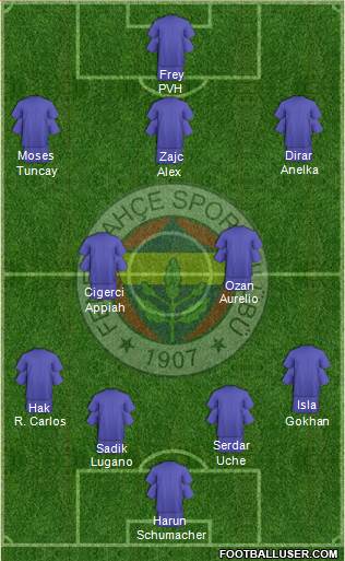 Fenerbahçe SK Formation 2019