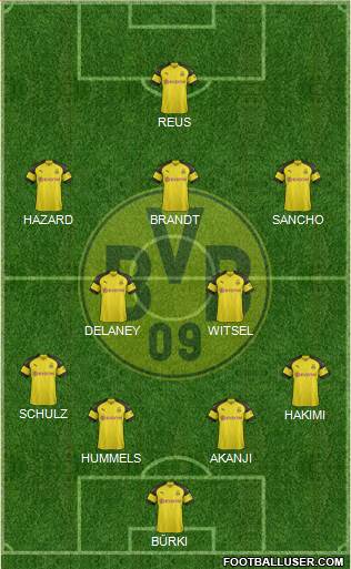 Borussia Dortmund Formation 2019