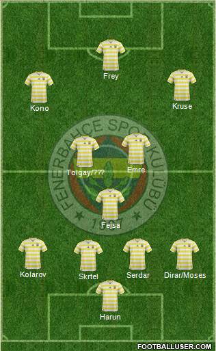 Fenerbahçe SK Formation 2019