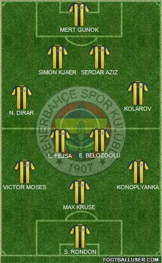 Fenerbahçe SK Formation 2019