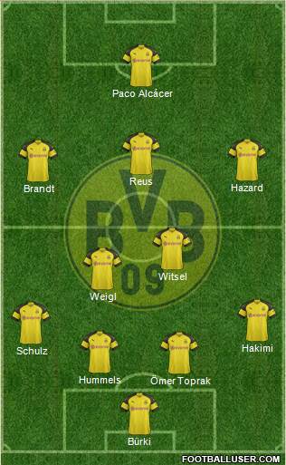 Borussia Dortmund Formation 2019