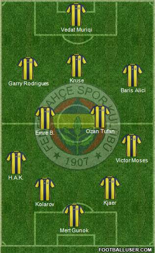 Fenerbahçe SK Formation 2019