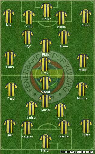 Fenerbahçe SK Formation 2019