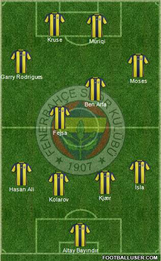 Fenerbahçe SK Formation 2019