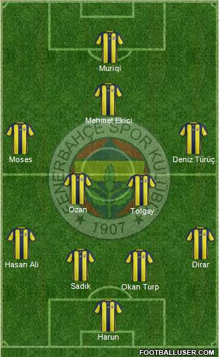 Fenerbahçe SK Formation 2019