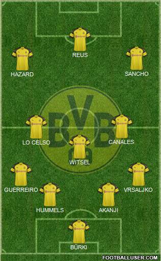 Borussia Dortmund Formation 2019