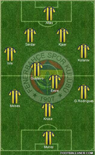 Fenerbahçe SK Formation 2019