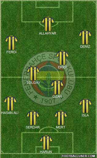 Fenerbahçe SK Formation 2019