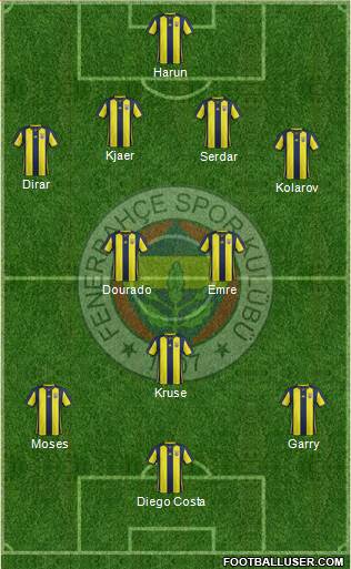 Fenerbahçe SK Formation 2019