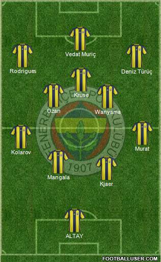 Fenerbahçe SK Formation 2019