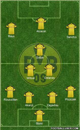 Borussia Dortmund Formation 2019