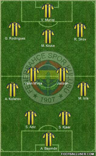 Fenerbahçe SK Formation 2019